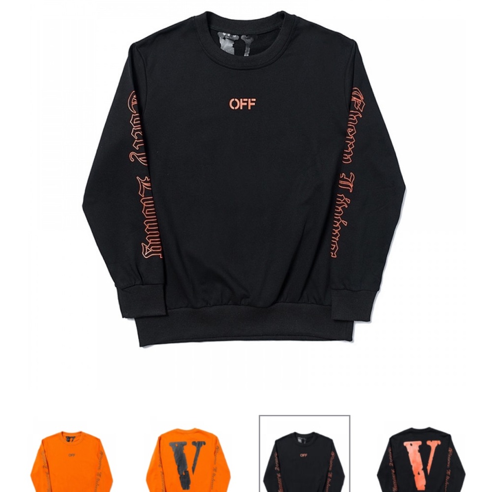 vlone/off white crew neck